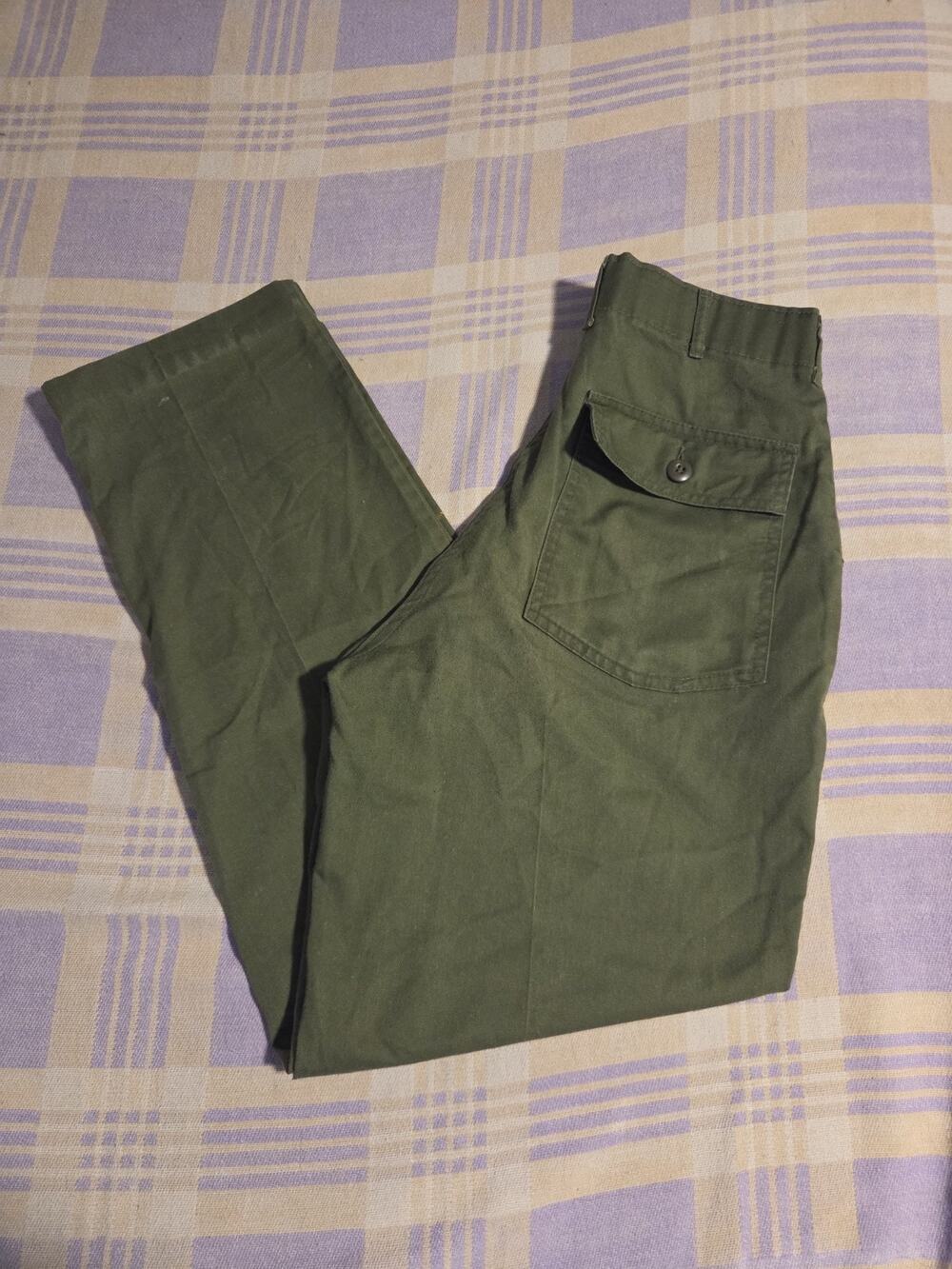 US Army OG-507 Fatigue Pants Vintage 70s 80s Measure 30 x 31 Utility Trousers